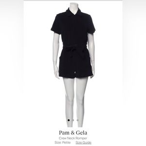 Pam & Gela Black short sleeved romper
